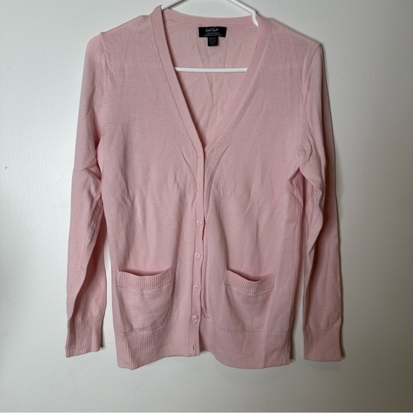 Lord & Taylor Tops - Lord & Taylor Extra Fine Merino wool button down  light pink women’s shirt